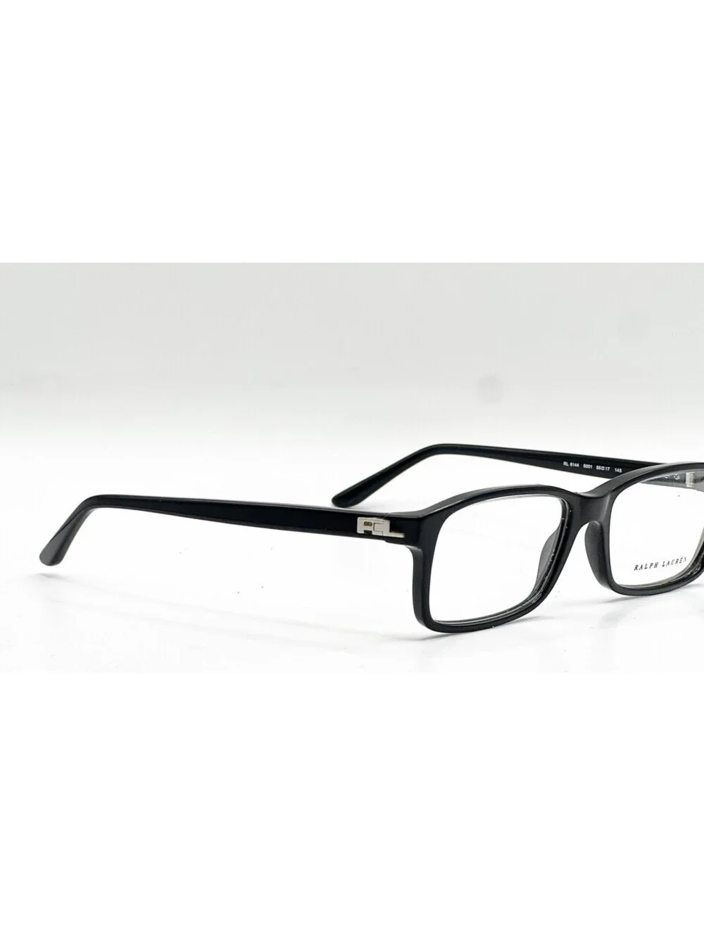 Ralph Lauren RL 6144 5001 Black Rectangle Authentic Eyeglass Frames 55-17-145